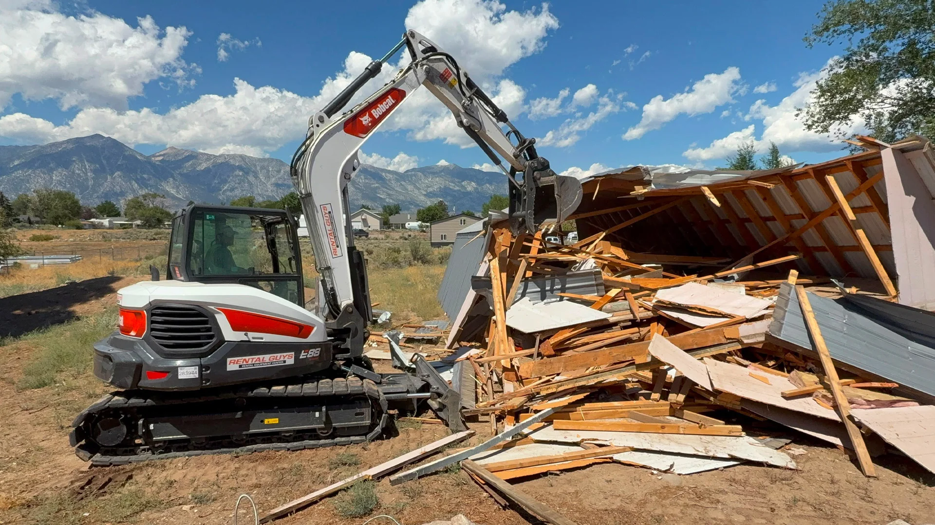 Garage demolition project in Carson City Nevada